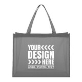 TOPTIE Custom Mesh Tote Bag Logo Printed Transparent Shopping Bag with High Weight Capacity