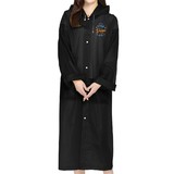 TOPTIE Personalized EVA Reusable Raincoat with Drawstring Hood, Silk Screen Adult Jacket Rain Poncho