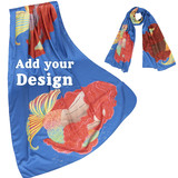 TOPTIE Customized Large Scarf 71x35 Inch, Picture Full Printing Satin Hood for Beach Long Head Wrap