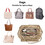 Muka Custom Purse Organizer Insert Felt Bag Organizer Handbag with Zipper, Tote Bag Organizer with 14 Pockets, Fit Tote Bag, Handbag, Shoulder Bag, Beige