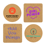Muka Custom Cork Coasters for Drinks, Personalized 4 Inches Color Printing Round Coaster for Cups, Customize Coasters for Crafts, Cork Coasters for Kitchen/ Restaurant/ Home/ Cafe Supplies