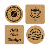 Muka Custom Cork Coasters for Drinks, Personalized 4 Inches Laser Engraved Round Coaster for Cups, Customized Coasters for Crafts, Great Gifts Cork Coasters for Families and Friends