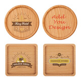 Muka 4 Inches Custom Beech Coasters, Square Wood Coasters for Coffee Table, Personalized 4 Inches Modern Color Printing/ UV Printing Coasters Decoration, and Suitable for Home/Cafe/Kitchen