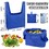 TOPTIE Custom Reusable Foldable Grocery Bags Set of 6, Polyester Bags with Spacious Space for Shopping Travel Daily Occasions