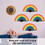 TOPTIE Custom Laser Engraved Rainbow Fan for Men/Women, Pride Fan Colorful Hand Held Fan, Add Your Logo on Foldable Fans