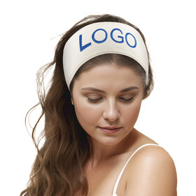 TOPTIE Custom Velvet Spa Skin Headband, Embroidery & Heat-Transfer for Women Makeup Hair Band