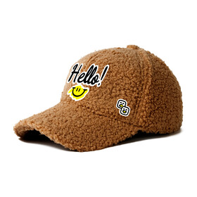 TOPTIE Custom Ladies Winter Baseball Cap, Lamb Wool Solid Color Warm Baseball Cap for Outdoor Travel Winter