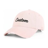 TOPTIE Custom Denim Baseball Cap, Adjustable Washed Cotton Dad Hat Unisex Sun Protection for Sports