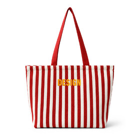 Muka Custom Large Stripes Canvas Tote Bag, Vintage Reusable Grocery Bag