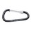 Custom 20 PCS Carabiner Keychains, 2 inches D Shape Black Key Ring & Bag Clip, Laser Engraving