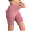 TOPTIE Custom Women Yoga Shorts, Running Shorts for Women, High Waist Tights with Pockets, Legging Booty Shorts