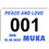 Muka Custom Race Bibs Numbers Tear Off 001-100, 8-1/4 x 6 Inch Adhesive Tyvek for Marathon Races and Events