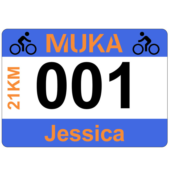 Muka Custom Tyvek Race Bibs Tear Off, Color Printed Race Numbers for Marathon Races (100/ 200/ 300/ 400/ 500PCS)