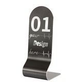 Custom 6 Inch Table Number, Laser Engrave Stainless Steel Restaurant Desktop Number Sign