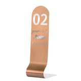 Muka Custom Stainless Steel Table Number, Laser Engrave 8 Inch Foodservice Desktop Number Sign