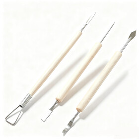Aspire Double Ended Sculpture Tools Set of 3 Pottery Clay Carving Trimming Tools for Arts Craft Modeling