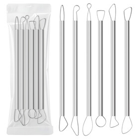 Aspire Pottery Trimming Tool Set 6 Pieces Double Ended Clay Carving and Sculpting Tools Stainless Steel