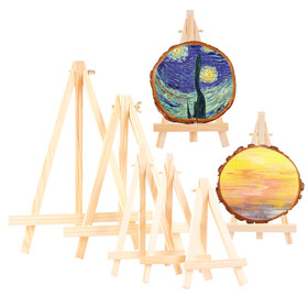 Aspire Mini Wooden Display Easel Tabletop Tripod Stand for Photo Frame Canvas Art Craft