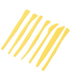 Aspire Clay Sculpting Tools Set 7 Piece Plastic Modelling Knife Clay Craft Tools for Pottery and Art Projects Yellow