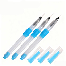 Aspire Water Brush Nylon Painting Water Storage Refillable Brush Pens Assorted Tips for Watercolor Calligraphy Drawing
