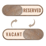 MUKA Privacy Sign Vacant Reserved Door Sign Slider Door Indicator Tells Whether Room Vacant Or Occupied, Acrylic, 7"X2"
