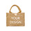 MUKA Custom Jute Tote Bag With Button Waterproof Beach Bag Customized Text, Logo, Images For Party Beach Trip Bridesmaid Wedding Diy