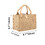 TOPTIE Custom Jute Tote Bag With Button Waterproof Beach Bag Customized Text, Logo, Images For Party Beach Trip Bridesmaid Wedding Diy