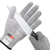 TOPTIE Cut-Resistant Wear-Resistant Gloves Level 5 Protection Anti Cutting Gloves for Kitchen, Woodworking, Gardening