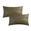 MUKA Pack of 2 Faux Leather Throw Pillow Covers, Hand Stitched Leather Sofa Backrest Throw Pillow Decorative Pillow Cover