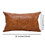MUKA Pack of 2 Faux Leather Throw Pillow Covers, Waterproof Morden Brown Leather Cushion Case for Sofa Backrest Throw Pillow