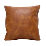 MUKA Faux Leather Throw Pillow Covers, Waterproof Decorative Morden Brown Leather Cushion Case for Sofa Backrest Throw Pillow