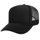 Custom TOPTIE 5 Panel Polyester Foam Front Trucker Cap with 6 Rows Visor Stitching