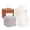 MUKA 4 Pack 5-Inch Square PU Leather Tissue Box Holder Tissue Box Organizer Facial Tissue Dispenser for Home and Office