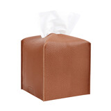 MUKA 5-Inch Square PU Leather Tissue Box Holder Tissue Box Organizer Facial Tissue Dispenser for Home and Office