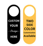 MUKA Custom Double Sided PU Leather Door Hanger Sign Do Not Disturb sign Customized Text/Logo For Office Home Hotel