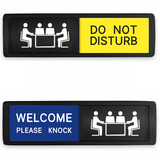 MUKA Sliding Door Indicator Sign Do Not Disturb Sign Please Knock Door Sign For Office, Privacy Sign, 7