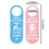 Muka 4pcs Baby's Asleep Do Not Disturb Pu Door Hanger Sign Accompany Baby Please Come In Knock Sign Pink&Blue, 9.4"X3.1"