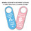 Muka 4pcs Baby's Asleep Do Not Disturb Pu Door Hanger Sign Accompany Baby Please Come In Knock Sign Pink&Blue, 9.4"X3.1"