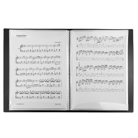 Aspire A4 Sheet Music Folder Clear Plastic Document File Organizer 20 Pages for School and Office