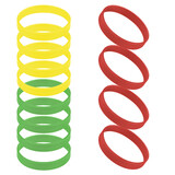 GOGO 120 PCS Kids Silicone Wristbands, Rubber Bracelets, Back to School Party Suppliers