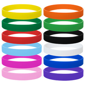 GOGO 12 PCS Silicone Wristbands for Kids, Rubber Bracelets, Back to School Party Favors