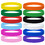GOGO 12 PCS Silicone Wristbands for Kids, Rubber Bracelets, Back to School Party Favors - Royal Blue