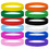 GOGO 12 PCS Silicone Wristbands for Kids, Rubber Bracelets, School Party Favors - Mixed Colors