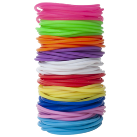 GOGO 100 Pcs Jelly Bracelets for Youth, 80s Rubber Wristbands, Thin Silicone Bangles, Back to School Gifts