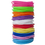 GOGO 100 Pcs Jelly Bracelets for Youth, 80s Rubber Wristbands, Thin Silicone Bangles - Mixed Colors