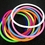 GOGO 100 Pcs Jelly Bracelets for Youth, 80s Rubber Wristbands, Thin Silicone Bangles - Black