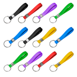 GOGO 12 PCS Silicone Keychain, Rubber Bracelet Key Chains For wholesale