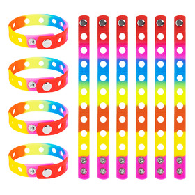 GOGO 10 PCS Rubber Bracelets for Kids, Adjustable Wristbands Shoe Charms Party Favors
