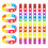 GOGO 10 PCS Adjustable Cute Wristbands, Rainbow Pride Rubber Charm Bracelets for Boys and Girls, Party Favors