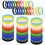 GOGO 60 PCS Adult-Sized Silicone Bracelets Rubber Band, Social Distancing Colored Wristbands - Red Yellow Green